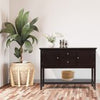 Console Sofa Table Narrow Entryway Table W/ 2 Drawers & 2 Storage Cabinets