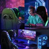 RGB LED Gaming Chair Racing Chair Office Computer PC Recliner with Music Speaker