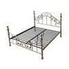 BRUSHED ANTIQUE BRASS METAL BED FRAME - SMALL DOUBLE - KING