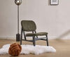 Retro Chenille Accent Chair Green Lounge Armchair for Living Room Home