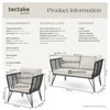 Garden Chairs Sofa Lounge Set Outdoor Furniture Rattan Couch Thick Cushions