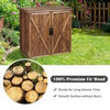 Outdoor Garden Wooden Storage Shed-Brown