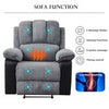 ELECTRIC RECLINER ARMCHAIR 8 POINT HEATED FABRIC MASSAGE RECLINER CHAIR SOFA