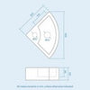 Small Quarter Corner Basin Sink Wall Mounted with Mono Mixer Tap | Tulla