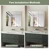 Bathroom Mirror Cabinet 3 Door Shelf Storage Wall Mounted Cupboard White Wood