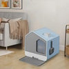 Enclosed Cat Litter Box Tray Cats Toilet with Lid Hood Scoop Pet Furniture