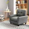 Modern Tufted Accent Chair Grey Lounge Sofa with Removable Cushions