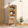 Bamboo Storage Cabinet 4-Drawer Dresser-Natural