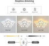 LED Ceiling Light Petals Acrylic Chandelier Lamp Remote Control For Living Room