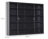 Display Wall Cabinet Glass Models Vitrine Collectors Storage Box Shelves Unit