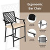 Outdoor Bar Height Chairs 2 Pack Patio Bar Stools Set W/ Soft Seat Cushions