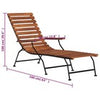 Solid Acacia Wood Outdoor Deck Chair Garden Sun Lounger with Footrest