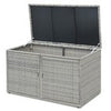 330L Garden Patio Storage Container Outdoor PE Wicker Storage Box Grey