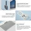 Enclosed Cat Litter Box Tray Cats Toilet with Lid Hood Scoop Pet Furniture