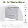6 x 3 x 2 m Polytunnel Greenhouse Pollytunnel Tent w/ Metal Frame White