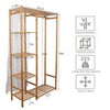 Heavy Duty Clothes Rail Garment Wardrobe Stand Hanging Rack Corner Hallway Shelf