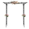 7FT Wedding Arch Garden Arbor Metal Garden Arch Trellis for Climbing Plant Party