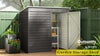 6 x 4ft Metal Garden Shed with Lockable Door and Gloves, Dark Grey