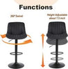 Bar Stools X 2 Swivel Barstools Adjustable PU Leather Chairs Kitchen Island New