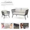 Garden Chairs Sofa Lounge Set Outdoor Furniture Rattan Couch Thick Cushions
