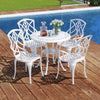 Patio Cast Aluminum Dining Table & Chair Set, 5 Piece Outdoor Bistro Set