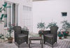 Garden Furniture Table and Chairs 3 Piece Grey Bistro Set Patio Outdoor Seating