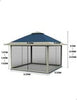 3x3m Pop-up Heavy Duty Gazebo Garden Canopy Tent Detachable w/ Mosquito Netting
