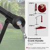 Heavy-Duty Outdoor Parasol 290 cm Offset Hanging Umbrella-Red