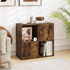 3-Tier Bookshelf 4-Cube Bookcase Wooden Display Shelf-Coffee
