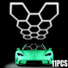 11HEX Honeycomb Light Hexagon LED Lighting Lamp for Home Workshop Car Garage Gym