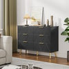 Wide Chest of Drawers Bedroom Storage Unit Wooden 6-Drawer Bedside Cabinet