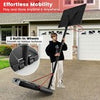 Outdoor 7.5-10 FT Height Adjustable Basketball Goal System with Wheels