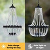 Solar Powered Acrylic Crystal Chandelier Light Outdoor Garden Meadow Cool White