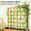 3 Tier Wooden Garden Planters with Trellis for Vine Climbing Plants