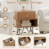 Mid Century Modern End Tables Nightstand Set of 2-Natural