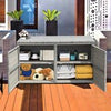 330L Garden Patio Storage Container Outdoor PE Wicker Storage Box Grey