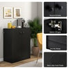 Freestanding Buffet Cabinet Storage Organizer with Anti-toppling Device-Black