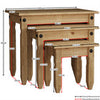 Nest of Tables Corona 3 Piece Set Solid Pine Wood Side End Living Room Table
