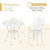 Patio Cast Aluminum Dining Table & Chair Set, 5 Piece Outdoor Bistro Set