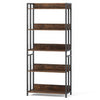 Industrial Display Rack Storage Shelf 5-Tier Bookshelf-Brown