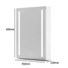 LED Bathroom Mirror Cabinet with Shaver Socket Demister Sensor Lights Vertically