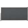 3x1.6M Retractable Side Awning Screen Fence Patio Privacy Divider Grey