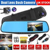 4.3"In Car Camera Recorder Dual Front and Rear HD 1080P Dash Cam Night Vision UK