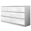 120CM High Gloss Chest of 6 7 8Drawers Tall Wide Bedside Table Cabinet Furniture