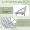 3 Pieces Bistro Set All Weather PP Patio Conversation Set-Gray