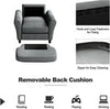 Modern Tufted Accent Chair Grey Lounge Sofa with Removable Cushions