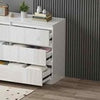 High Gloss Chest of 6 Drawers Bedside Cabinet White Storage Bedroom Furniture