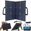 Portable 100W Solar Panel Kit + 100A Controller Camping Charger Power Station RV