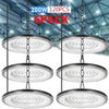 6X 200W LED High Bay Light UFO Factory Workshop Warehouse Industrial Lights Lamp