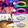 RGB LED Ceiling Fan With Lights Smart Remote Control APP Control Timing Dimmable